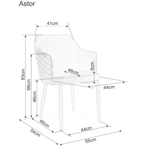 Stolica Astor-siva slika 2
