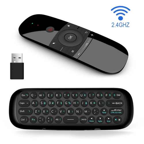 Air Mouse wireless tastatura I mis, IR daljinski crni slika 1