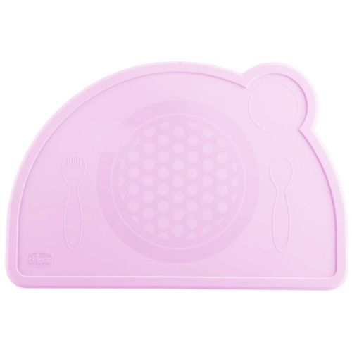 Chicco silikonski tanjir, roze slika 1