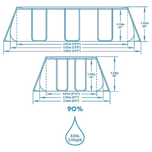 Bestway Power Steel porodični bazen 488x244x122cm 56456 slika 2