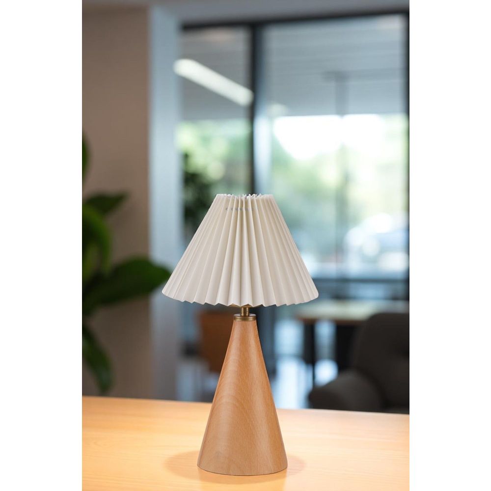 Opviq Stolna lampa 835, krem, zlatna, hrast slika 2