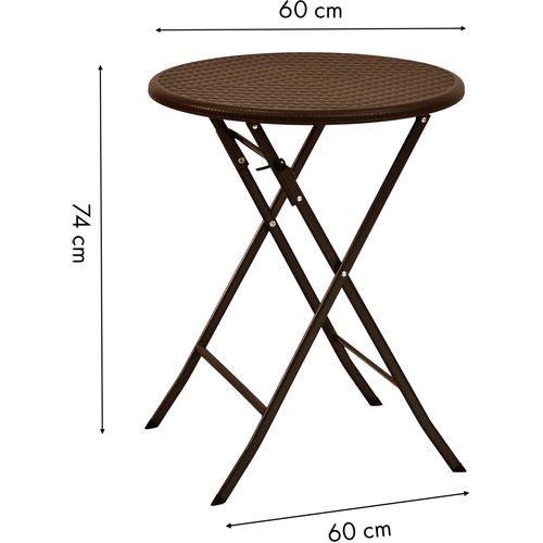 Modernhome sklopivi stol , ratan , 60 cm slika 6