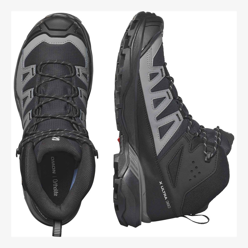 Salomon Muške gležnjerice X Ultra 360 Mid GTX, Black/Magnet/Pewter slika 5