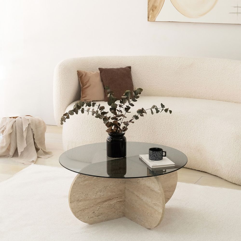 Bubble - Fume Travertine Fume Coffee Table slika 2