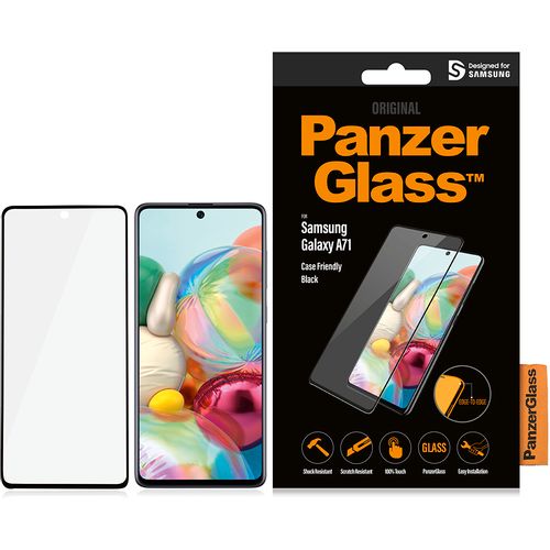 Panzerglass zaštitno staklo za Samsung Galaxy A71 case friendly black slika 1