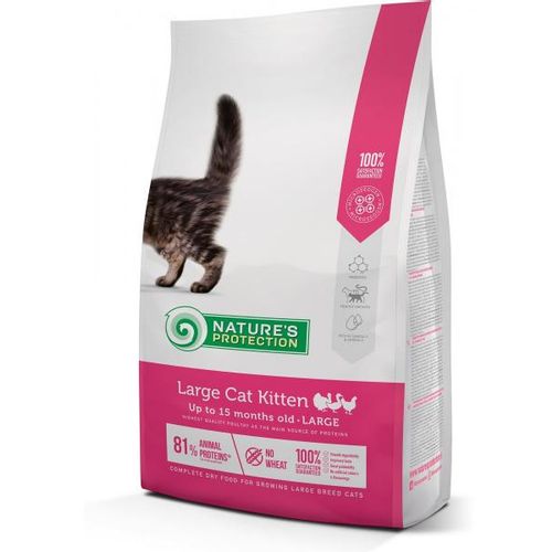 Nature's Protection Super Premium Large Cat Kitten Živina, hrana za mačiće 2 kg slika 1