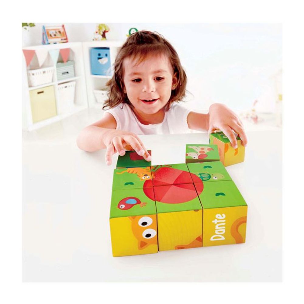 Hape Drvene kocke puzzle Životinje slika 2