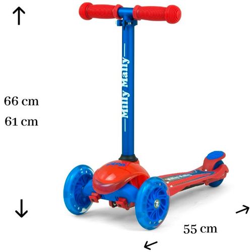 Milly Mally romobil na 3 kotača Zapp crveno - plavi slika 2