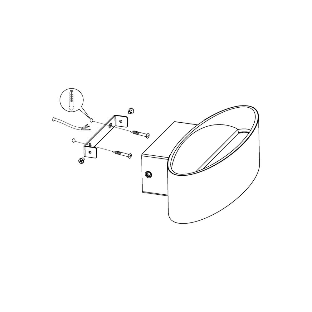 Eglo Maccacari zidna lampa, LED, 10W, 1100lm, crno/zlatna slika 4