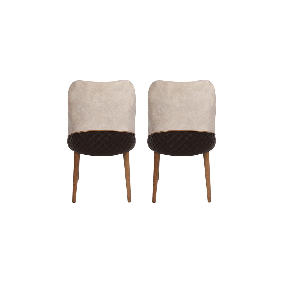 Nova 071 V2 Cream Walnut Chair Set (2 Pieces) slika 4