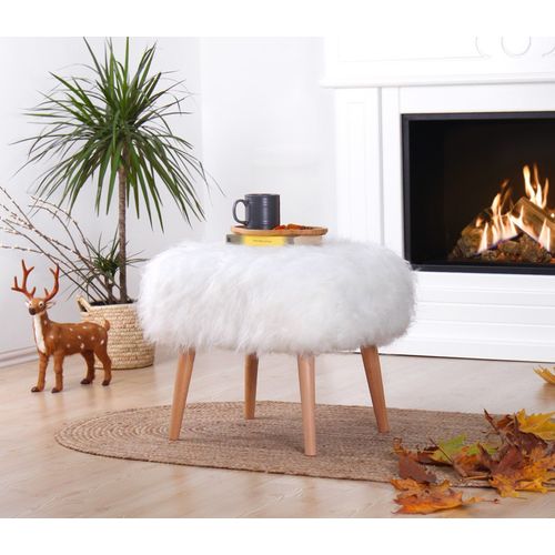 Deer - White White Pouffe slika 2