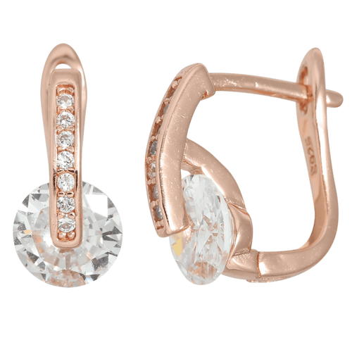 J&B Jewellery 925 Srebrne minđuše QQ2-Rose gold slika 1