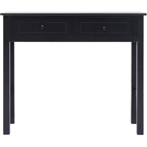Konzolni stol crni 90 x 30 x 77 cm drveni slika 23