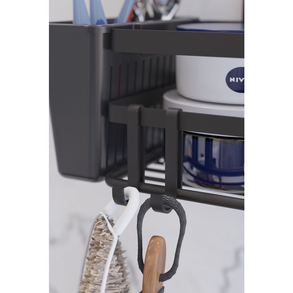 Organizator za Kupatilo SB007K-B u Crnoj Boji slika 5