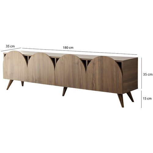 Mesta - Walnut v2 Walnut TV Stand slika 8