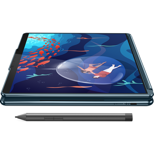 Lenovo 82YQ0034RM Yoga Book 9 13IRU8 (Tidal Teal, Aluminium) 10-Core i7-1355U (2P+8E) 3.7-5.0GHz/12MB 16GB DDR5 1TB-NVMe 2x 13.3" 2.8K (2880x1800) OLED 400n DolbyVision Glass DigitalPen3 Touch 5MP+IR Iris-Xe WiFi A/X BT5.1 3xTB4 80Wh 1.34kg Win11Home slika 7