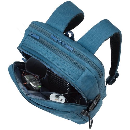 Ruksak RivaCase 17.3" Biscayne 8365 Blue carry-on laptop backpack slika 9