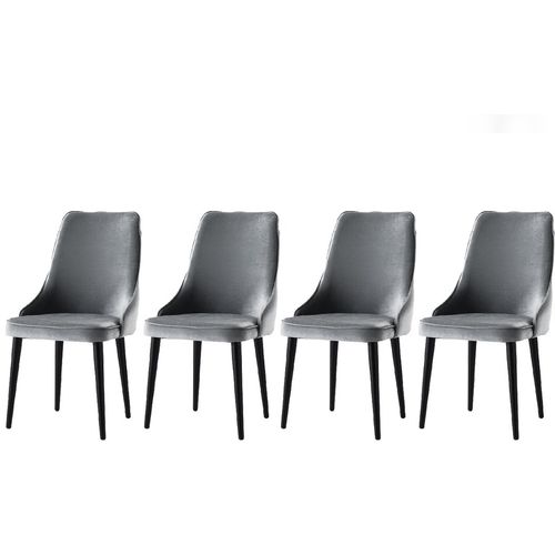 Seyhan - Grey - 3 Grey Chair Set (4 Pieces) slika 1