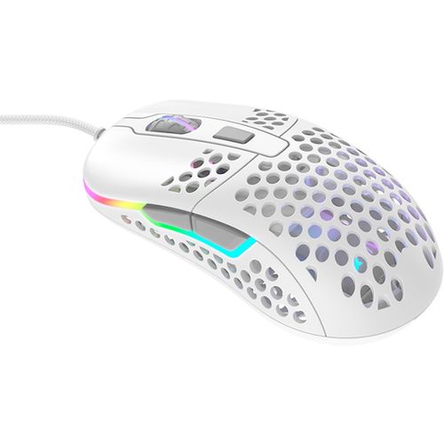 XTRFY M42 RGB, Ultra-light Gaming Mouse, Pixart 3389, Modular shell, White slika 1