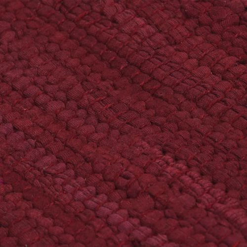 Ručno tkani tepih Chindi od pamuka 160x230 cm bordo slika 24