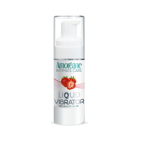 Lubrikant Amoreane Liquid Vibrator Strawberry slika 1