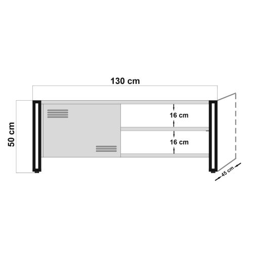 Cosmo Foris Atlantic PineBlack TV Stand slika 7