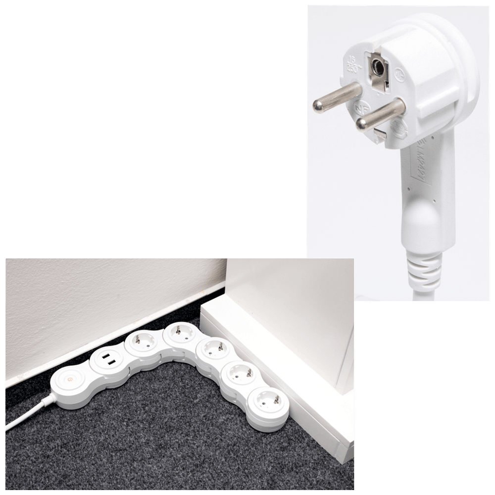 home Produžni kabl, podesivi, 5 utičnica, 1.5 mm²,1.4 met, USB - NVH 05K / USB slika 2