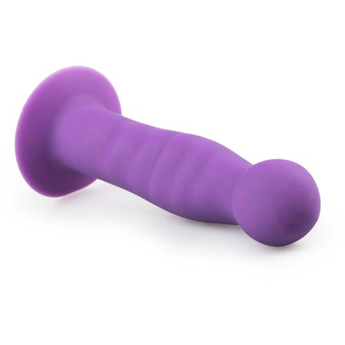 Silikonski dildo sa usisnom čašom - ljubičast slika 4