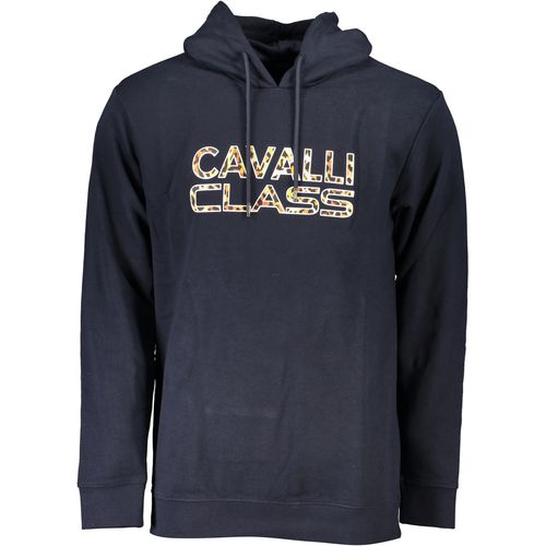 CAVALLI CLASS MEN'S BLUE ZIPLESS SWEATSHIRT slika 1
