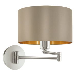 Eglo Maserlo Zidna Lampa E27, Prekidač na Potez, Nikl-Mat Sivozelena