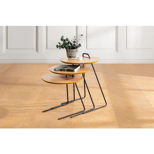 Metis - Natural Natural Nesting Table (3 Pieces) slika 1