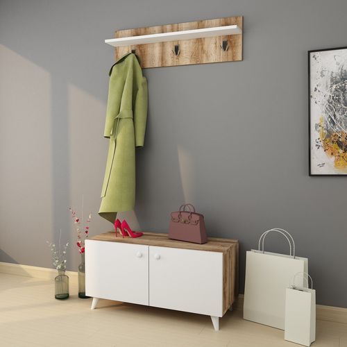 Gizem - L1310 Oak
White Hall Stand slika 2