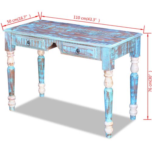 Radni stol od masivnog obnovljenog drva slika 47