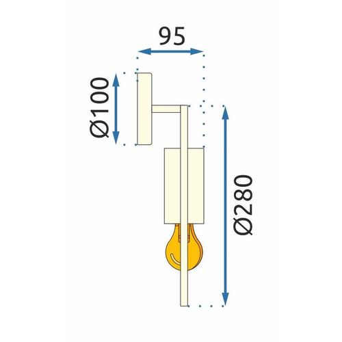 ZIDNA svjetiljka APP922-1W ZLATNA slika 7