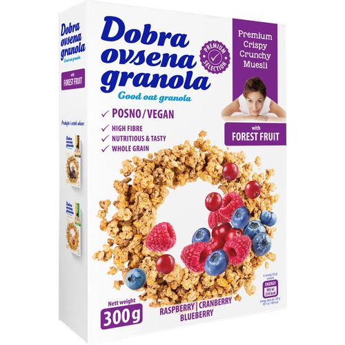 DOBRA OVSENA GRANOLA šumsko voće 300g slika 1