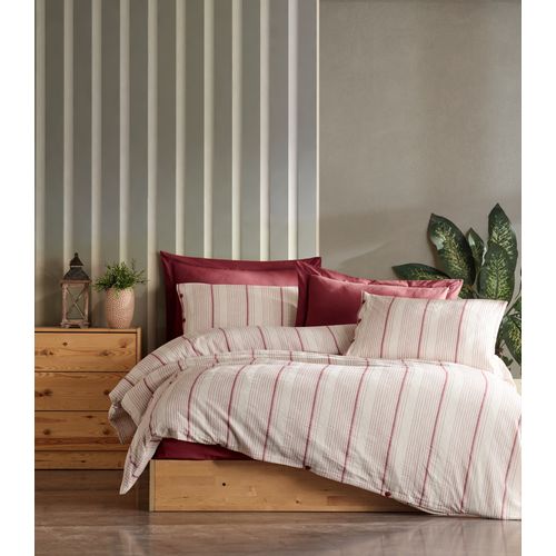L'essential Maison Avva - Set posteljine u boji crvenog vina, dvostruki slika 1