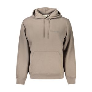 CALVIN KLEIN MEN'S BROWN ZIP-UP SWEATSHIRT