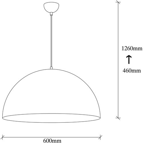 Opviq Vislica LIGHT L bijela, metal, 60 x 60 cm, visina 126 cm, duljina kabla 90 cm, E27 40 W, Berceste - 236-S slika 3