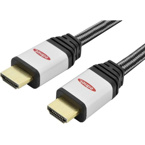 ednet HDMI Priključni kabel [1x Muški konektor HDMI - 1x Muški konektor HDMI] 15 m Crna slika 1