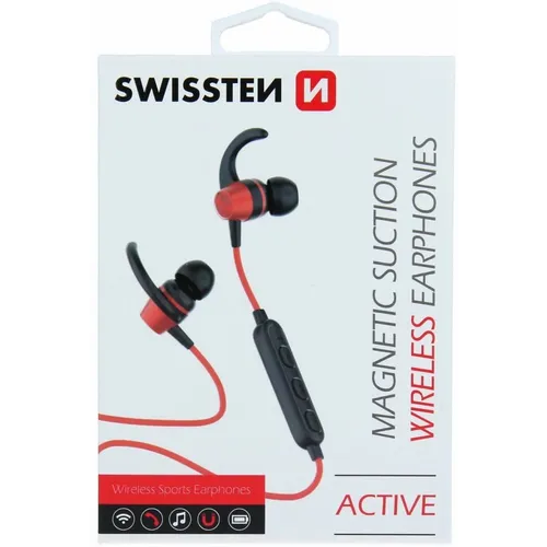Swissten Bluetooth slušalice za trčanje Active crvena slika 2