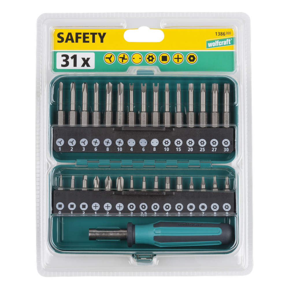 Wolfcraft Set Bit Nastavaka + Ručka "30 SOLID" Kombi / 31 dijelni - 1386000 slika 6