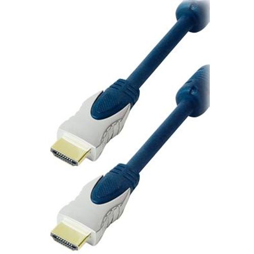 Transmedia HDMI cable metal plugs gold contacts, 7,0 m, blue slika 1