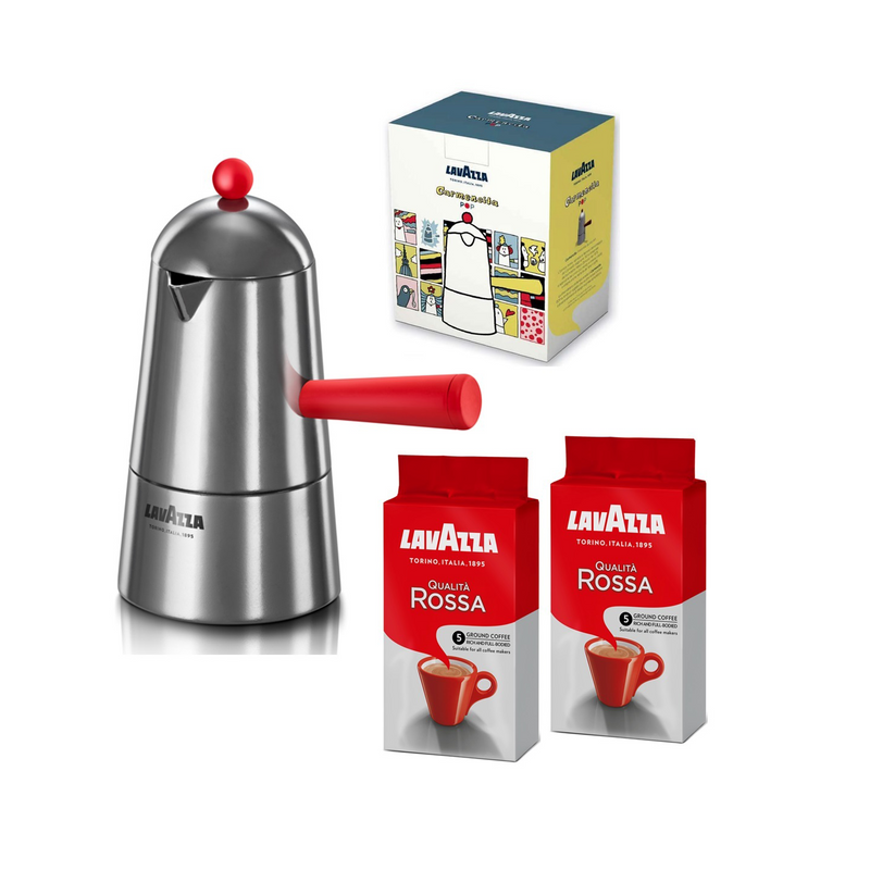 Lavazza Lavazza moka kafetijera  Carmencita Pop + Lavazza Qualita Rossa mljevena  kava 2 x 250 g image