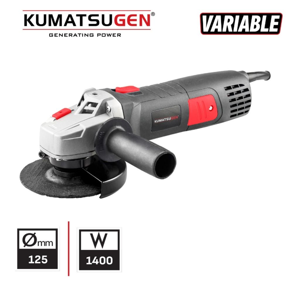 Kumatsugen KAG140 ugaona brusilica 125mm, 1400W, regulacija brzine slika 1