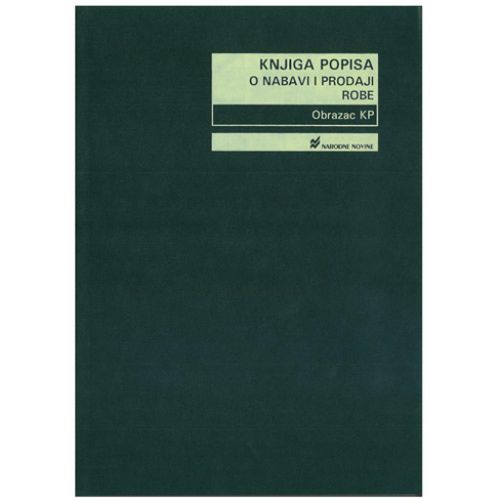 VII-51 KNJIGA POPISA O NABAVI I PRODAJI ROBE (Obrazac KP); Knjiga 2 x 50 listova, 21 x 29,7 cm slika 1