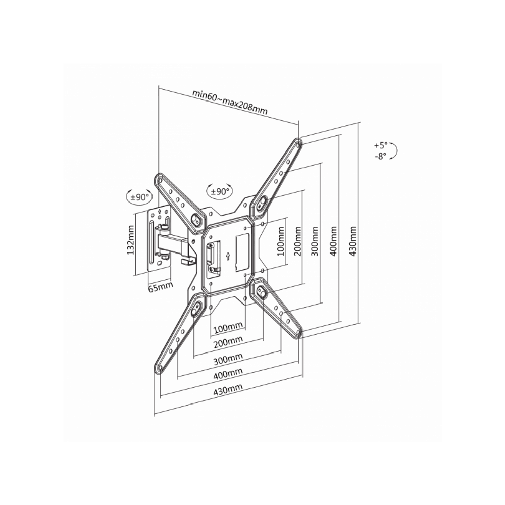 SBOX Stalak LCD-441 (23-55"/30kg/400x400) slika 4