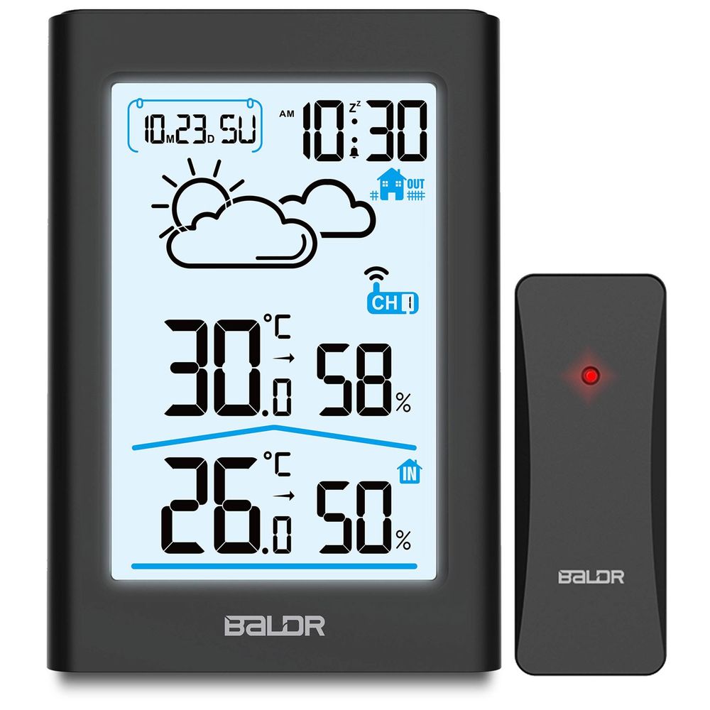 Meteorološka stanica s zaslonom BD-911 crna slika 2