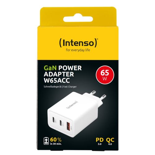 Intenso 65W GaN punjač s 2xUSB-C i 1xUSB-A priključkom W65ACC slika 3