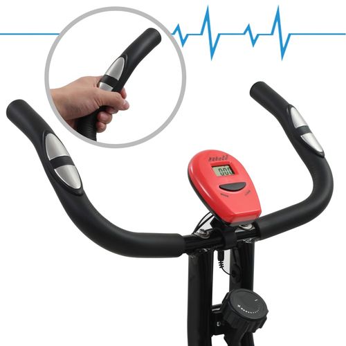 Magnetski bicikl za vježbanje s mjerenjem pulsa crno crveni slika 27