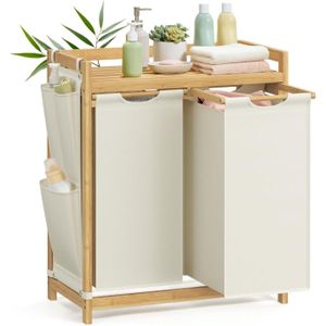 Songmics košara za rublje crna 2/1 100 L